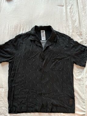 Star Wars Darth Vader All Over Print Woven Camp Shirt M Disney
